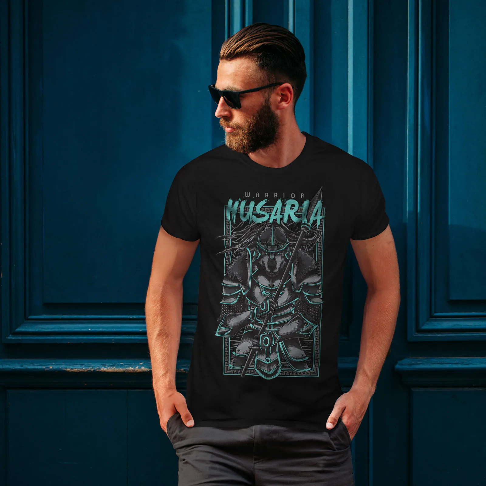 

Fashion Warrior Husaria Graphic Design Printed T-Shirt. Summer Cotton Short Sleeve O-Neck Men's T Shirt New S-3XL