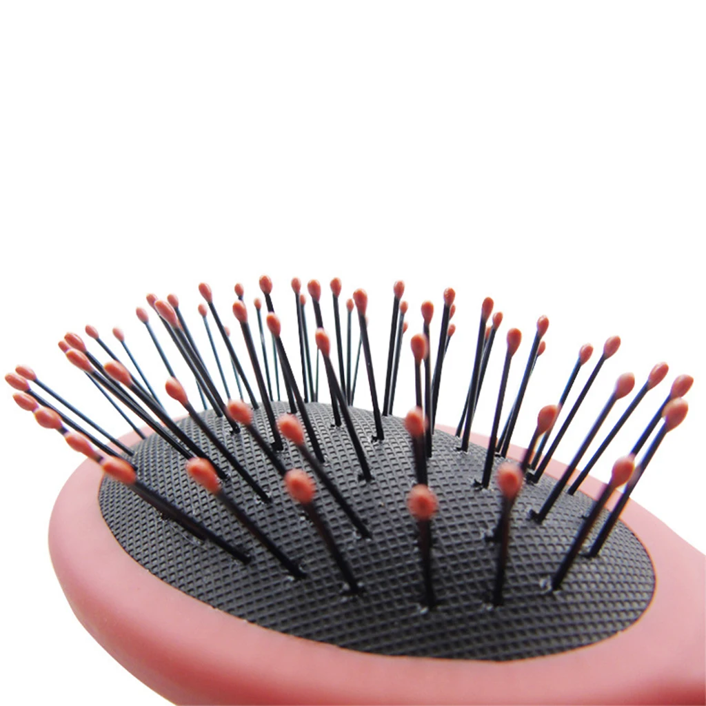 Travel Pocket Anti-static Scalp Massage Paddle Hairbrush Cushioned Detangling Brush for Girls Women