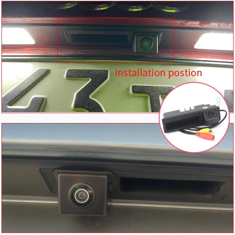 Kabelgebundene OTERLEEK Hochwertige Kofferraumgriff-Rückfahrkamera für A6L A4L 2012 2013 A3 S5 Q7 A5 – Detail 3