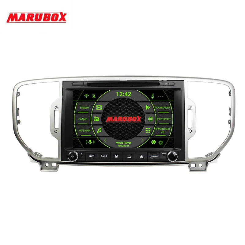 Штатная магнитола для Kia Sportage, MARUBOX KD8077,Штатное головное устройство для Киа Sportage-, Android 9.0,Восьмиядерный процессор,встроенный DSP,IPS экран,Оперативная 4GB, Встроенная 64GB