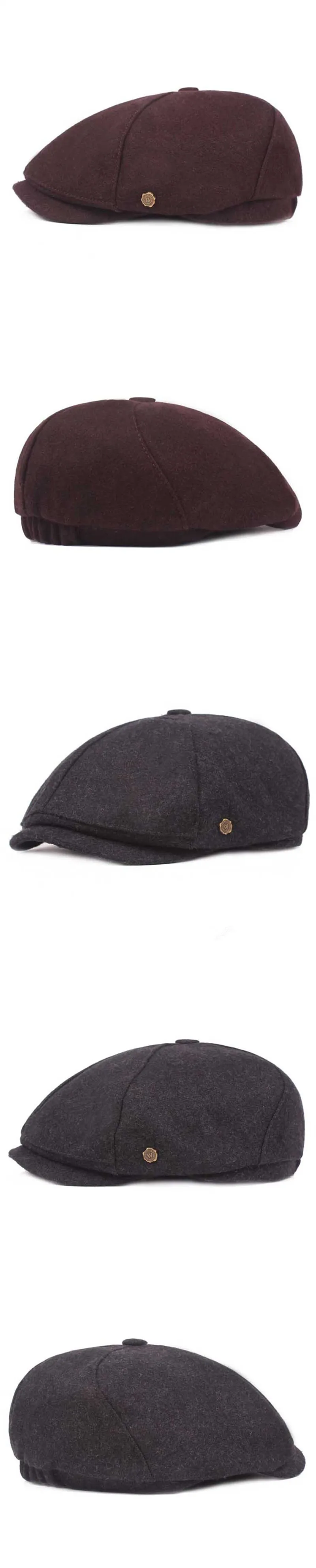 SHALUOTAOTAO мужская шапка осень зима среднего возраста винтажные береты Snapback художника модные бренды язык кепки s Casquette