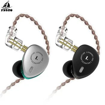 

FDBRO KB06 2BA+1DD Hybrid Drivers In Ear Earphone HIFI DJ Monitor Earphone Earbuds With 2PIN Cable Metal Earbud F1/KB10