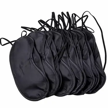 

Fashion 10Pcs 3D Sleeping Eye Mask Black Black Comfortable Cover Blindfold Night Sleeping Aid Eye Relax Massager Beauty Tools