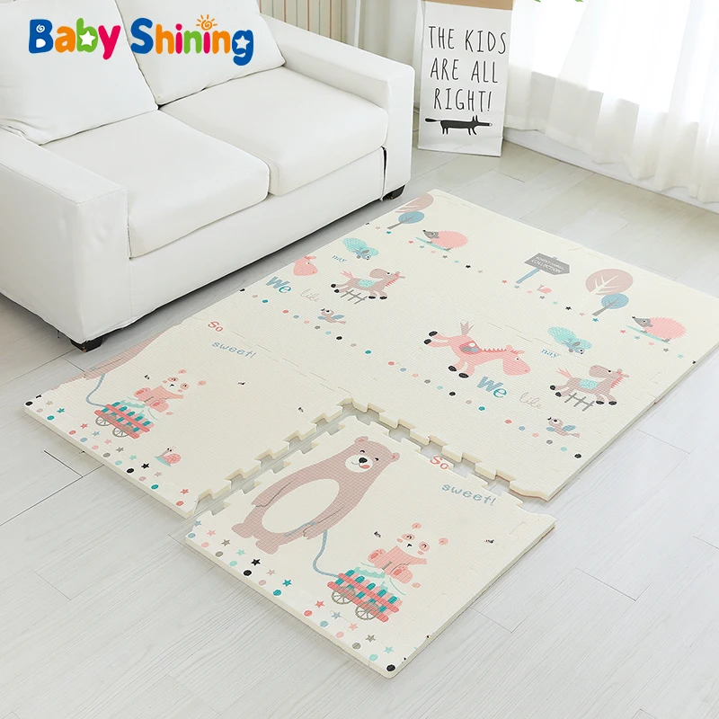 

Baby Shining Baby Mat XPE Foam Kid Play Mat 180*120*2CM(71*47*0.8in) 6PCS Floor Mats Foam 0-8Y Waterproof Living Room