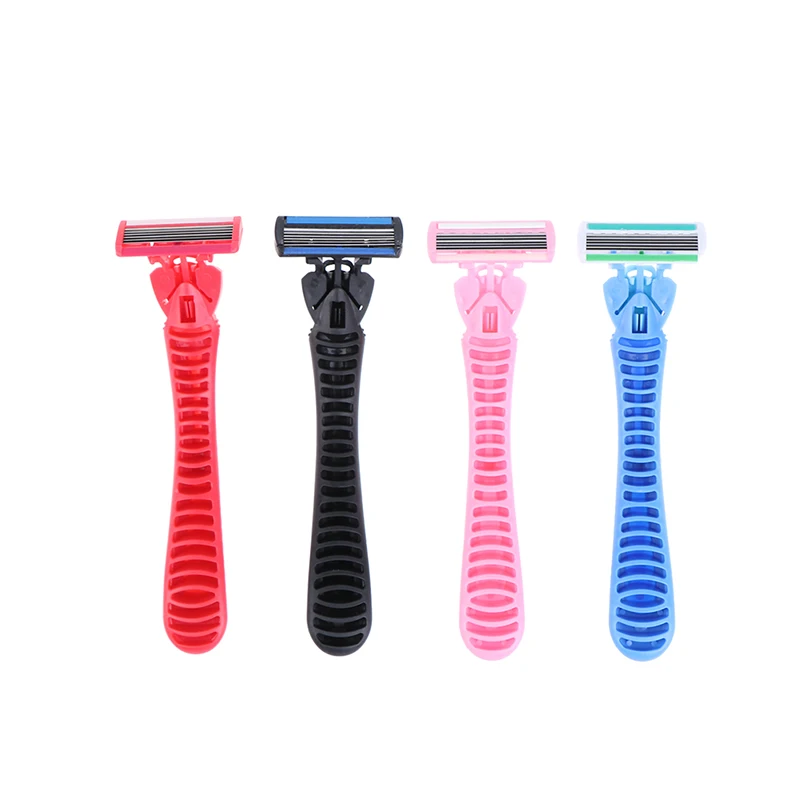 1 Razor Handle With 4 Razor Blades Women Manual Shaving Razors Safety