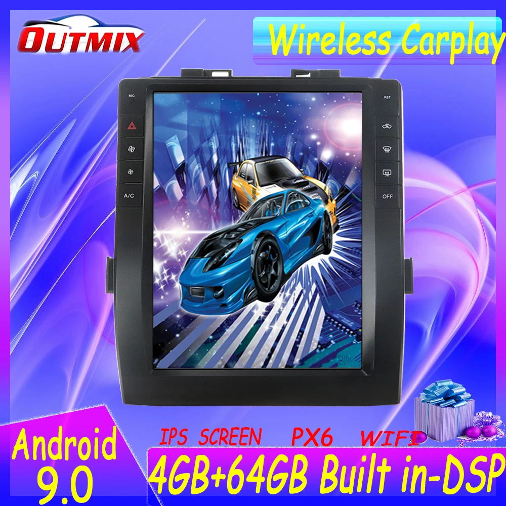 Автомагнитола в стиле Tesla Android 9 64 ГБ GPS-навигация для Toyota Vellfire Alphard 30 S 2015-2020 аудио