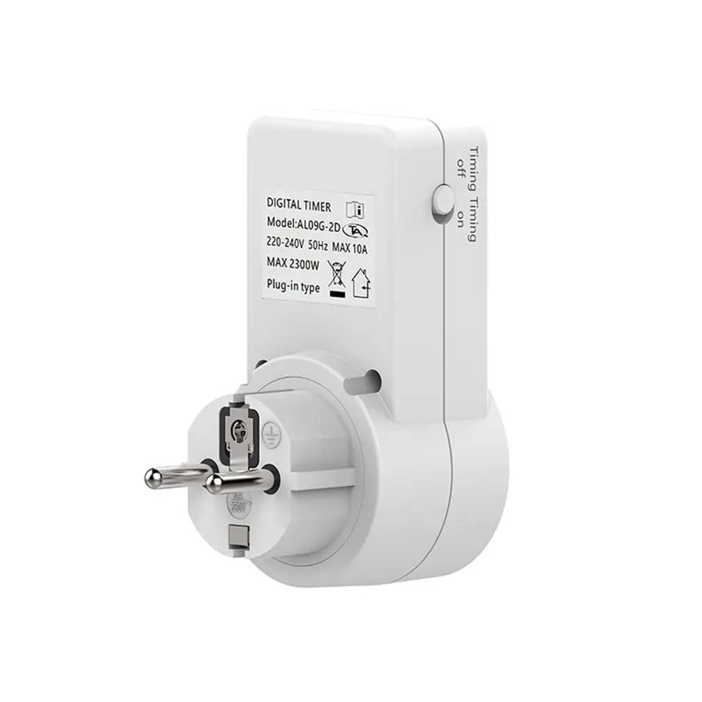 EU Electronic Digital Countdown Switch Universal Timing Socket Mechanical Two Digit Display Kitchen Timer