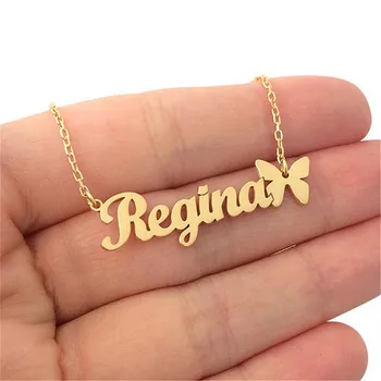

Personalized Custom Name Pendant Necklace for Women Customized Nameplate Necklace Stainless Steel Boho Charming Birthday Gift