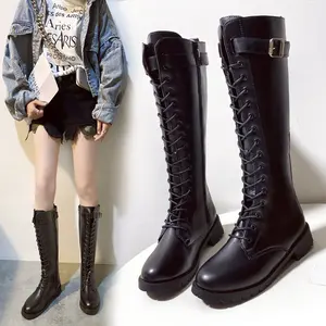 Shoes Women's Boots High Heel Winter Autumn Women Ladies Retro Low-heeled Shoes Buckle Add Cotton Long Tube Knight Boots Women Shoes Women's Boots High Heel Winter Autumn Women Ladies Retro Low-heeled Shoes Buckle Add Cotton Long Tube Knight Boots Women