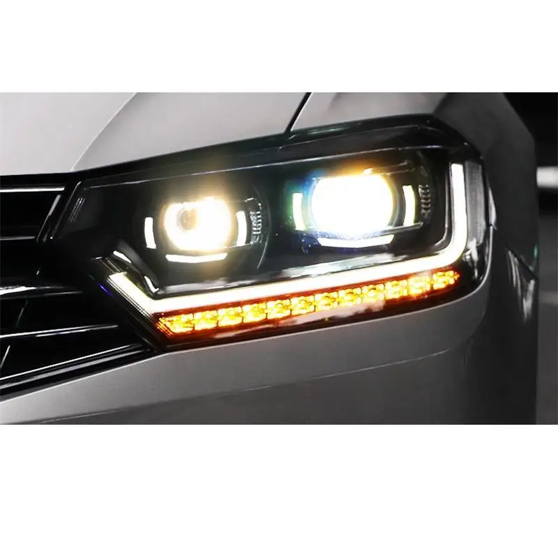Дневные ходовые автомобильные Drl боковые поворотники Светодиодные Автомобильные аксессуары фары Задние Автомобильные фары в сборе 17 18 для Volkswagen Bora