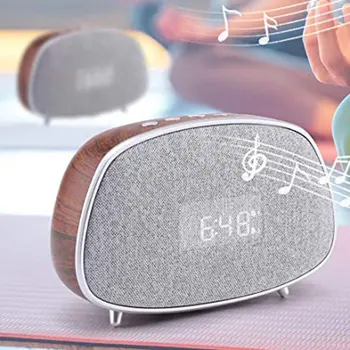 

Bluetooth Speaker Wood Portable Outdoor Loudspeaker Rosewood Fm Radio Alarm Clock Wireless Speaker High Capacity Battery