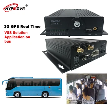 

HYFMDVR Bus driver behavior monitoring GPS tracker recorder 4ch mobile DVR 3G