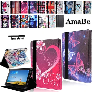 

Shockproof Print Leather Tablet Stand Cover Case for Huawei MediaPad 7 / 10 / X1 / X2 /EE Eagle Tablet+ Stylus Protective Shell