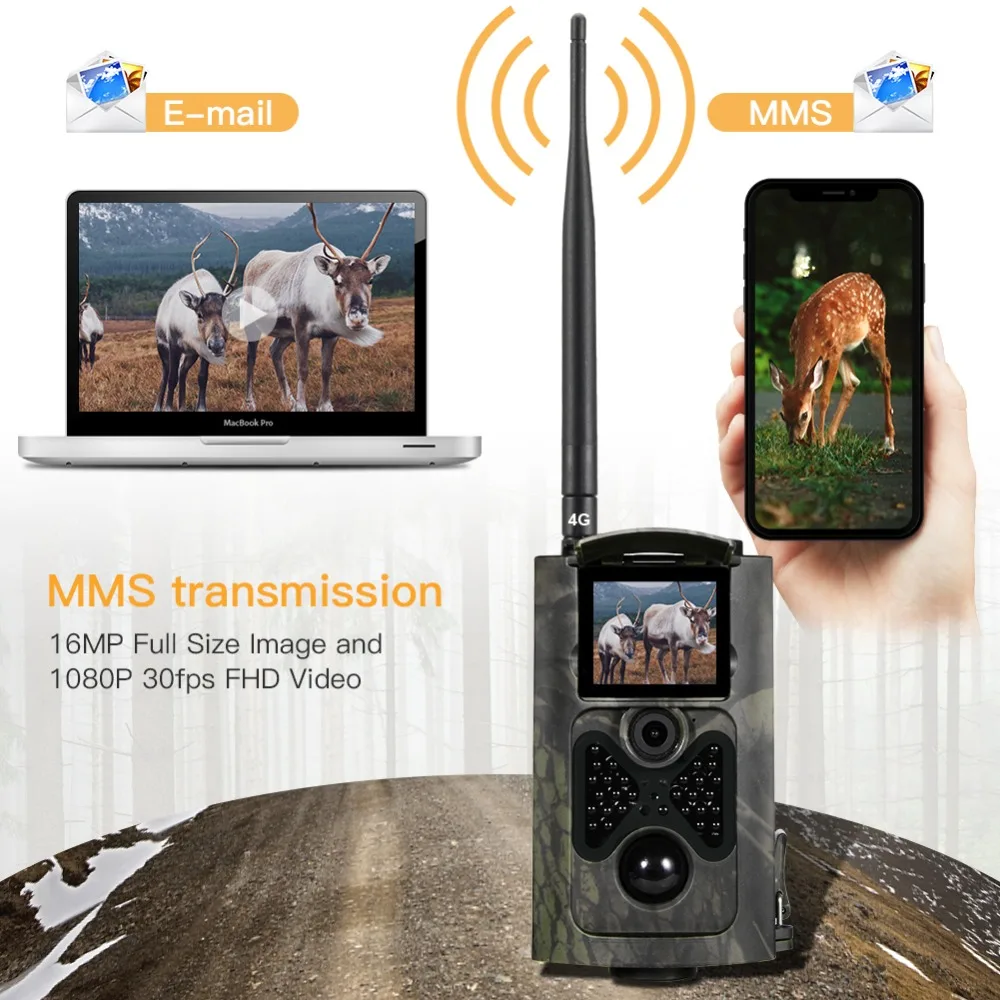 

Skatolly HC300M Hunting Camera GSM 12MP 1080P Photo Traps Night Vision Wildlife infrared Hunting Trail Cameras hunt Chasse scout