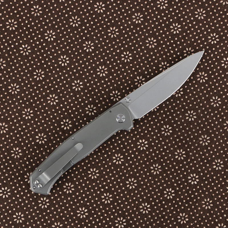 Зеленый колючий крысиный фол токарный нож D2 лезвие титановый сплав Ручка Кемпинг Открытый Фруктовый нож практичный Складной Нож EDC инструмент