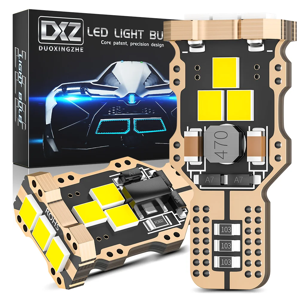 

Светодиодсветодиодный лампа DXZ T15 W16W, 2 шт., 2835, 9-SMD, 6000K, Canbus T16, 921, 912, автомобильные фонари заднего хода, безошибочное резервное копирование, автоматическая сигнальная лампа, 12 В, 24 В
