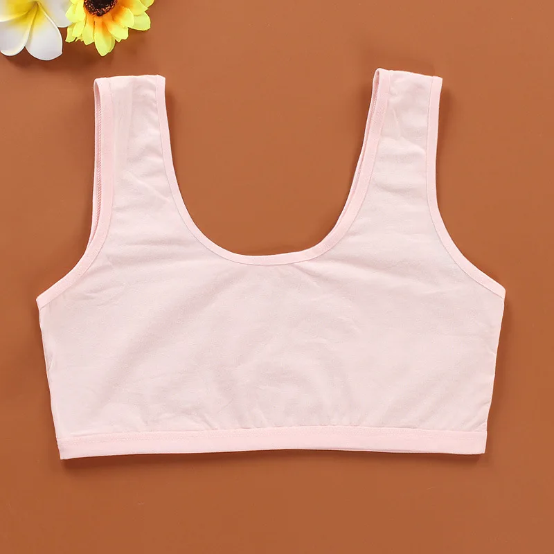 Girls Cotton Bra Tops Soft Teenage Training Bra Puberty Girls Sports Bra Kids Breathable Underwear Adolescente Meisjes Bh