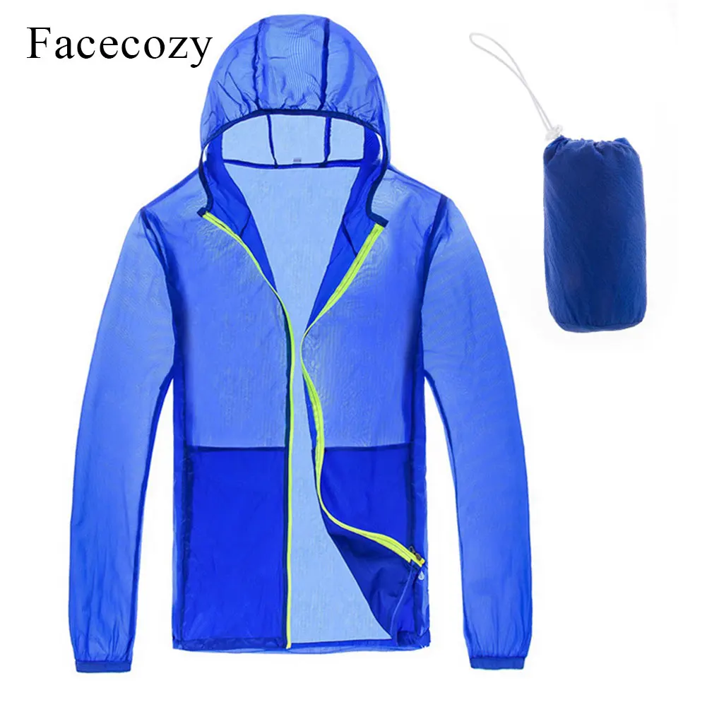 Мужская Солнцезащитная куртка Facecozy летняя Водонепроницаемая быстросохнущая
