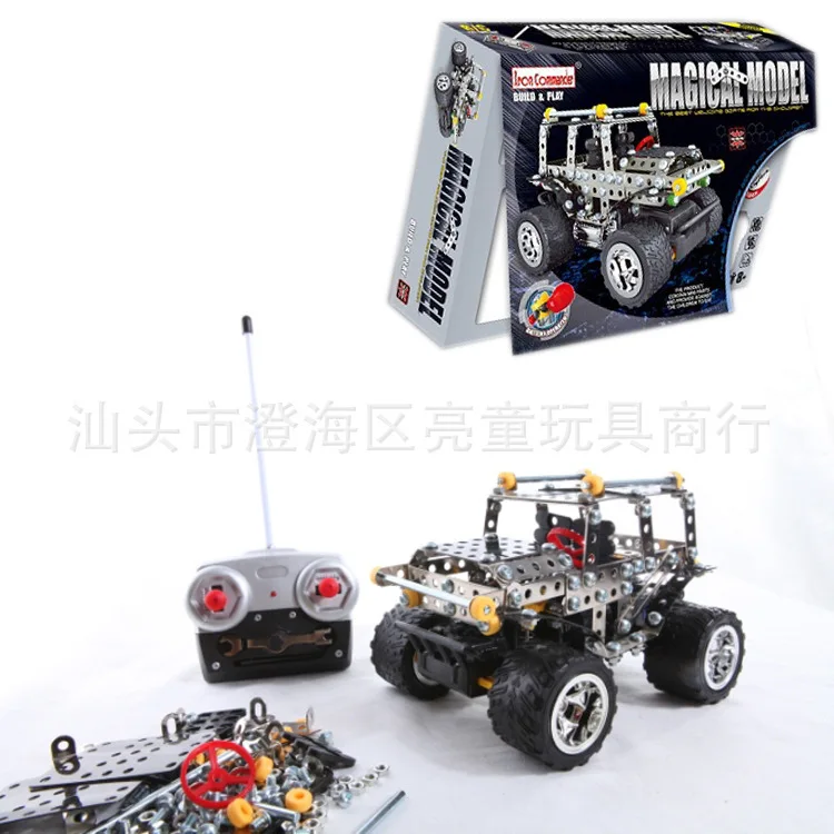 

Hands-on Brain Assembled Combination 3D Metal Remote Control off-Road Vehicle DIY Assembled Building Blocks Educational Toy