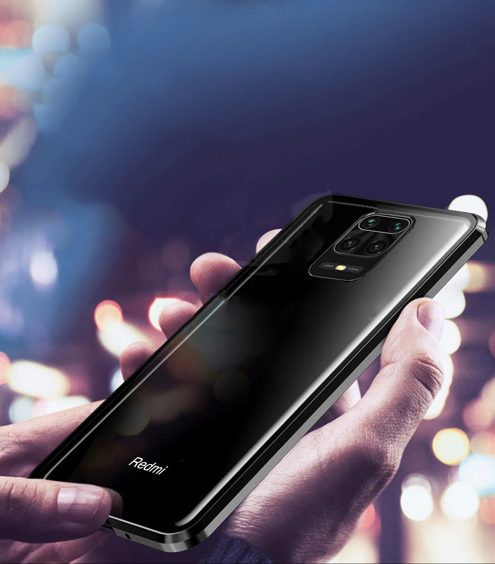 Front + Back Tempered Glass Case For Xiaomi Redmi Note 9s Case Metal Magnetic Adsorption Cover For Xiaomi Redmi Note 9 Pro Max Front + Back Tempered Glass Case For Xiaomi Redmi Note 9s Case Metal Magnetic Adsorption Cover For Xiaomi Redmi Note 9 Pro Max