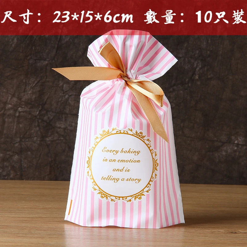pink 2 10 шт. подарочные сумки на год, Рождество, подарки на Рождество, мешки с Санта Клаусом, сумки для конфет с лосем, рождественские вечерние сумки для печенья - Цвет: pink 2