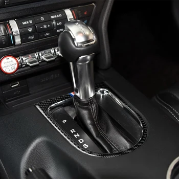 

1pcs Decoration Trim 1pc 1x 1* Carbon Inner Gear For Ford Mustang 2015-18