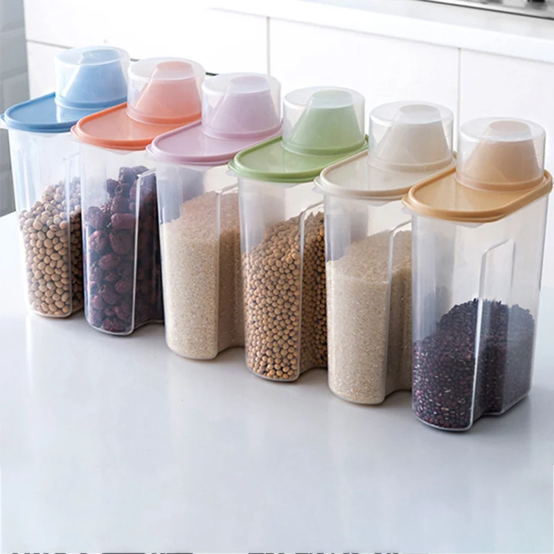 1 9/л дозатор хлопьев с фотопластиковым контейнером для риса пищевые герметичные
