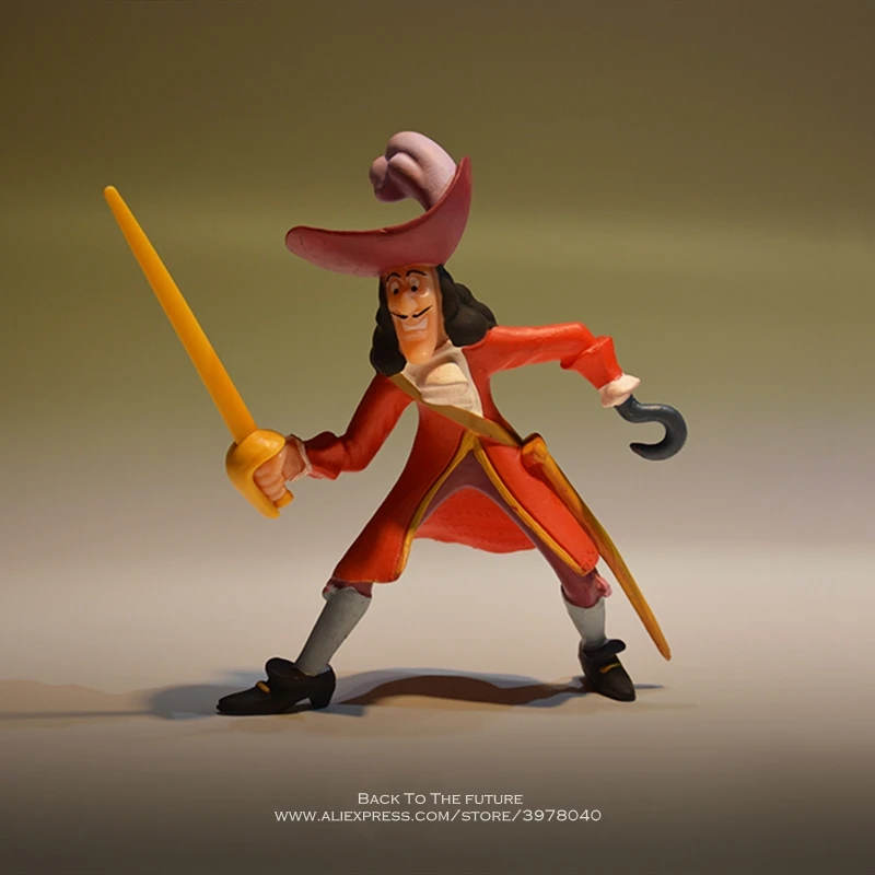 Disney Питер Пэн и Капитан Крюк 9 см ПВХ фигурка модель осанки Аниме Коллекция фигурка игрушки модель для детей подарок - Color: Red