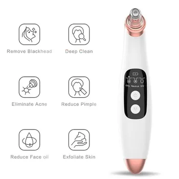 

Vacuum Blackhead Remover Beauty Machine USB Rechargeable Blackhead Suction Device Pore Cleaner Household Beauty Instrument