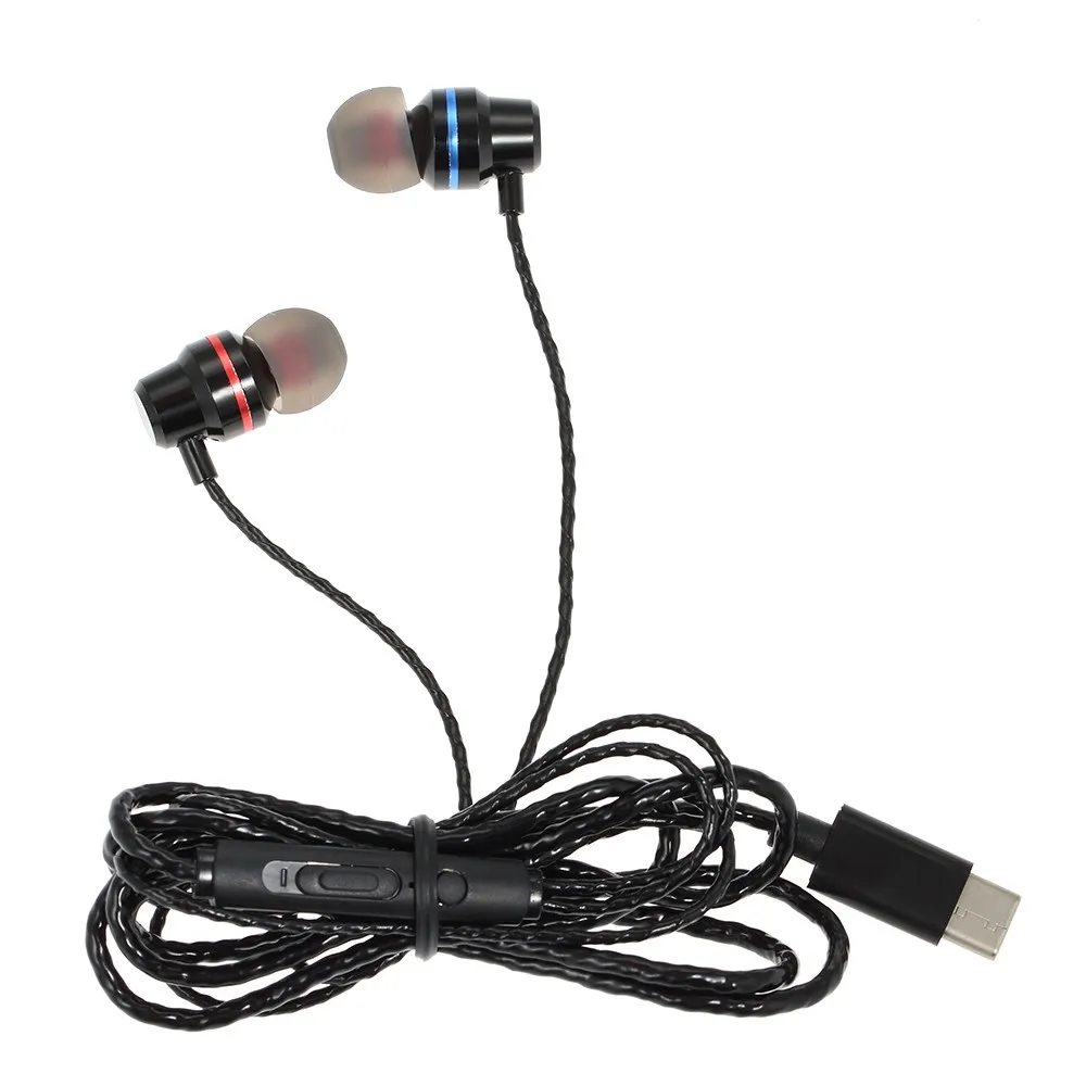 Usb type-C Проводные металлические наушники-вкладыши с микрофоном
