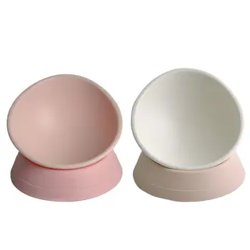 

Anti-Slip Dog Cat Dish Detachable Rubber Dog Bowl Pet Sterile Tilted Food Feeder J78C