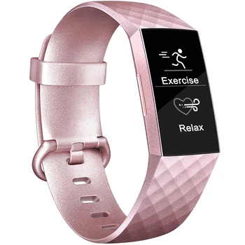 

Bracelet Wrist Strap for Fitbit Charge 3 Rose Gold Band Replacement Watch Bracelet for Fitbit Charge 3 Accessories