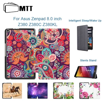 

MTT For ASUS ZenPad 8.0 inch Tablet Case Z380 Z380C Z380KL Slim PU Leather Flip Stand Smart Cover 8'' Paisley Protective Funda