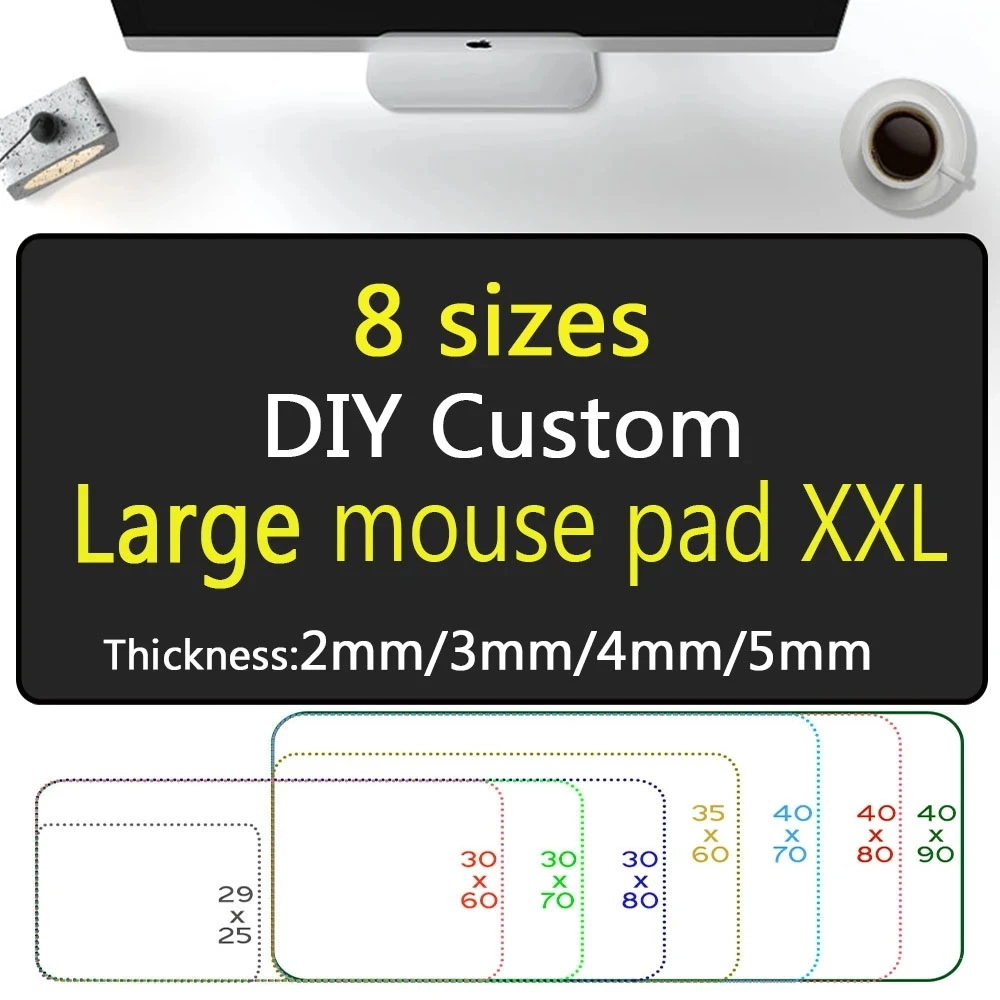 Grote Muismat Xxl Diy Custom Kawaii Mousepad Bureau Laptop Pad Tafel Protector Grote Mat Voor Muizen Gamers Accessoires Muis pad Wot