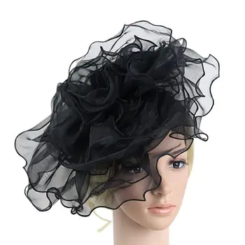 

Women Fascinator Hat Flower Mesh Ribbon Vintage Style Party Banquet Wedding Veil T4MD