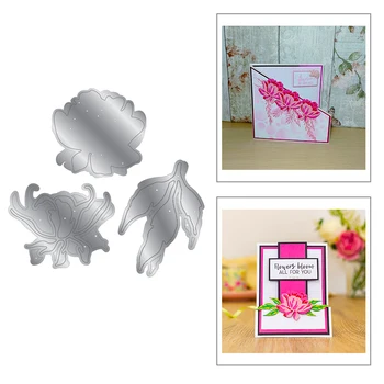 

2020 New Plant Layering Peony Flower Layered Embossing Metal Cutting Dies For Scrapbooking Greeting Card Paper Making No Stamps
