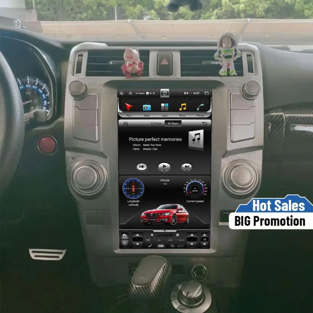

4+64G Tesla Screen Carplay Android 10 For Toyota 4Runner Car Multimedia Player GPS Navigation Audio Radio Head Unit Auto Stereo
