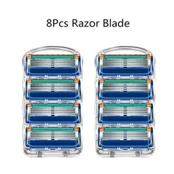 8Pcs/pack Men Razor Blades  Shaving Cassettes Facial Care Men Shaving Blades Compatible