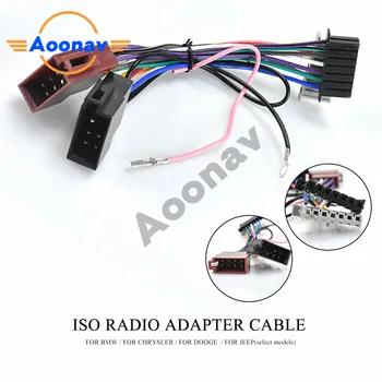 

12-108 ISO Radio Adapter for JEEP(select models) for BMW for CHRYSLER forDODGE Wiring Harness Connector Lead Loom Cable Plug