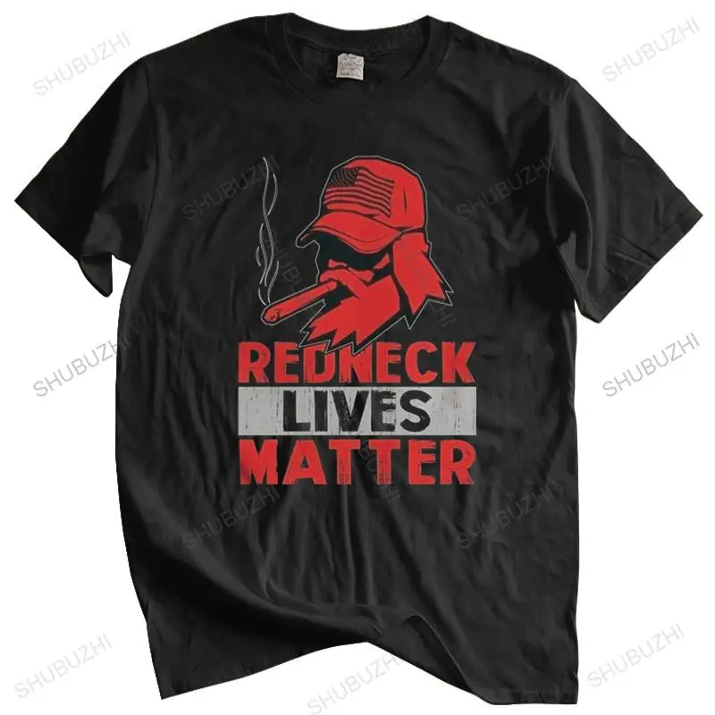 Футболка мужская хлопковая стильная смешная рубашка майка Redneck Lives цвет черный