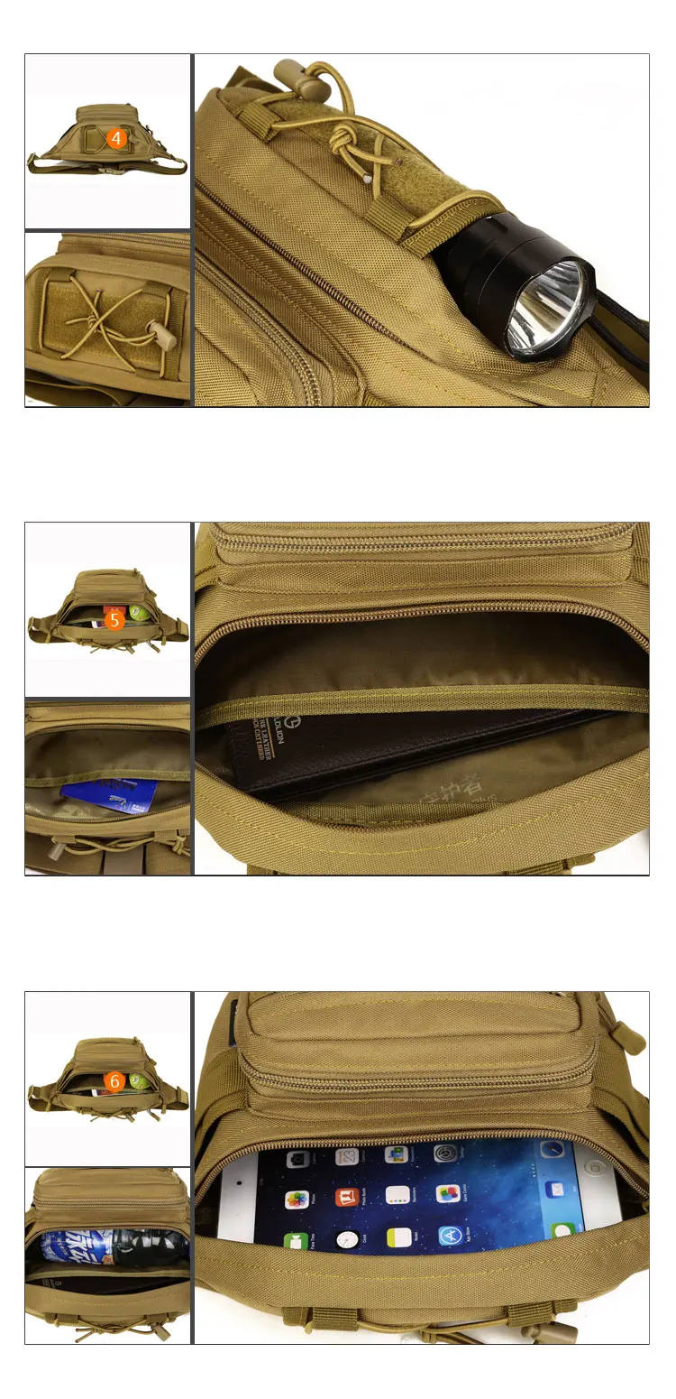 Для мужчин MOLLE армейская сумка на поясном ремне, многофункциональный нагрудная сумка для путешествий, походная сумка через плечо, наружная Военная спортивная сумка через плечо сумка