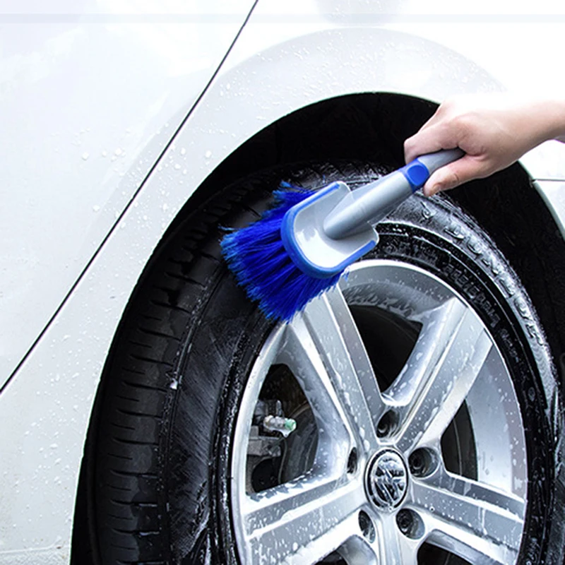 Car Wash Brush Wheel Rim Cleaner With Comfort Grip Handle Auto Clean Detailing Tools |