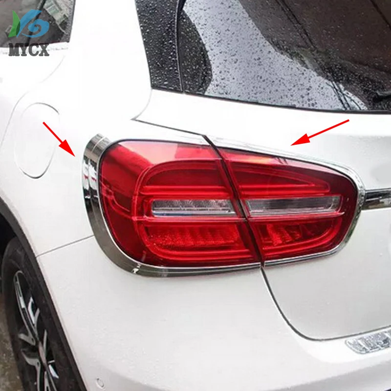 

4pcs Rear Tail Light Lamp Cover Trim For Mercedes-Benz GLA X156 2014-2015