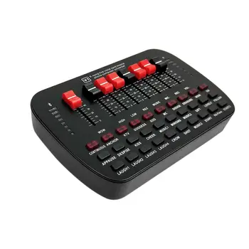 

Live Sound Card Live BT broadcast KTV Karaoke Live Universal Volume Adjustable USB External Audio Mixer Sound Card Studio Double