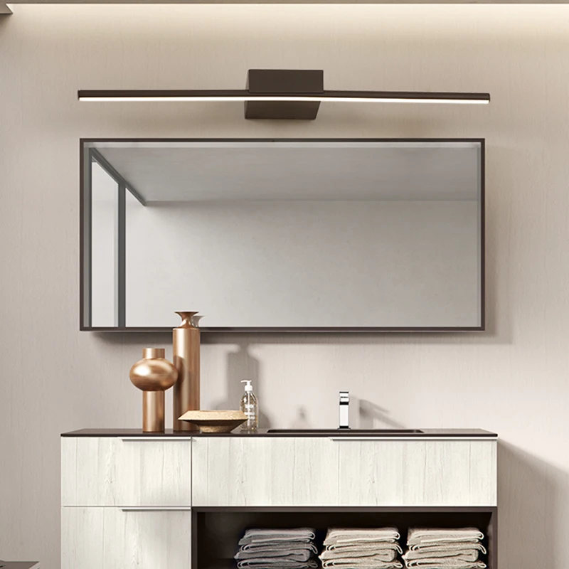 Новое поступление; цвет черный, белый зеркало для ванной со светодиодной подсветкой зеркало с подсветкой современный макияж Туалетная комната Зеркало для ванной комнаты зеркало со светодиодной лампой 400/600/800/1000/1200 мм