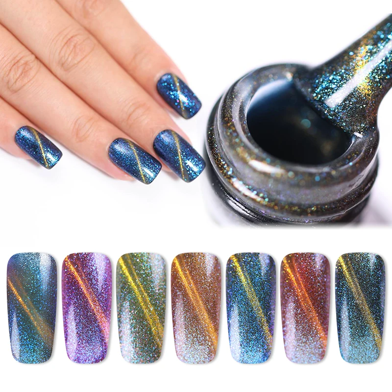 

MD MAD DOLL 8ml Chameleon Laser Galaxy Cat Eye Bright Megnetic Nail Gel Nail Polish Colorful Soak Off UV&LED Gel Polish