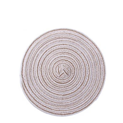 2PCS beige 2 шт./партия, 36 см салфетки для круглого стола, льняная подставка для жарких кофейных тарелок, подставки для кружек, термостойкая сушка, индивидуальная подставка - Цвет: 2PCS beige
