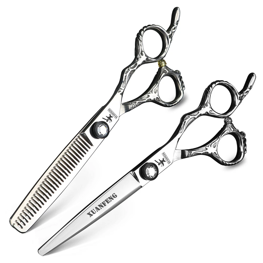 Xuan Ensemble De Ciseaux De Coiffeur Japonais A Manche De Poulpe Feng 6 Pouces En Acier 440c Aliexpress