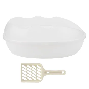 

Pet Toilet Bedpan Anti Splashs Cats Litter Box Cat Dog Tray with Scoop Kitten Dog Clean Toilette Home Plastic Sand Box Supplies