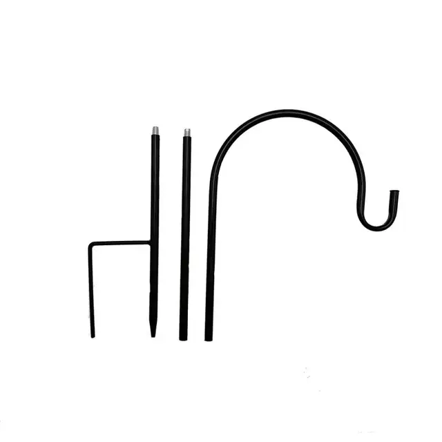 1Pc Pásztor Hook Kertkert Kovácsoltvas Tét Kültéri Növény Kosár Fogas Kerti Dekoráció - Image 4